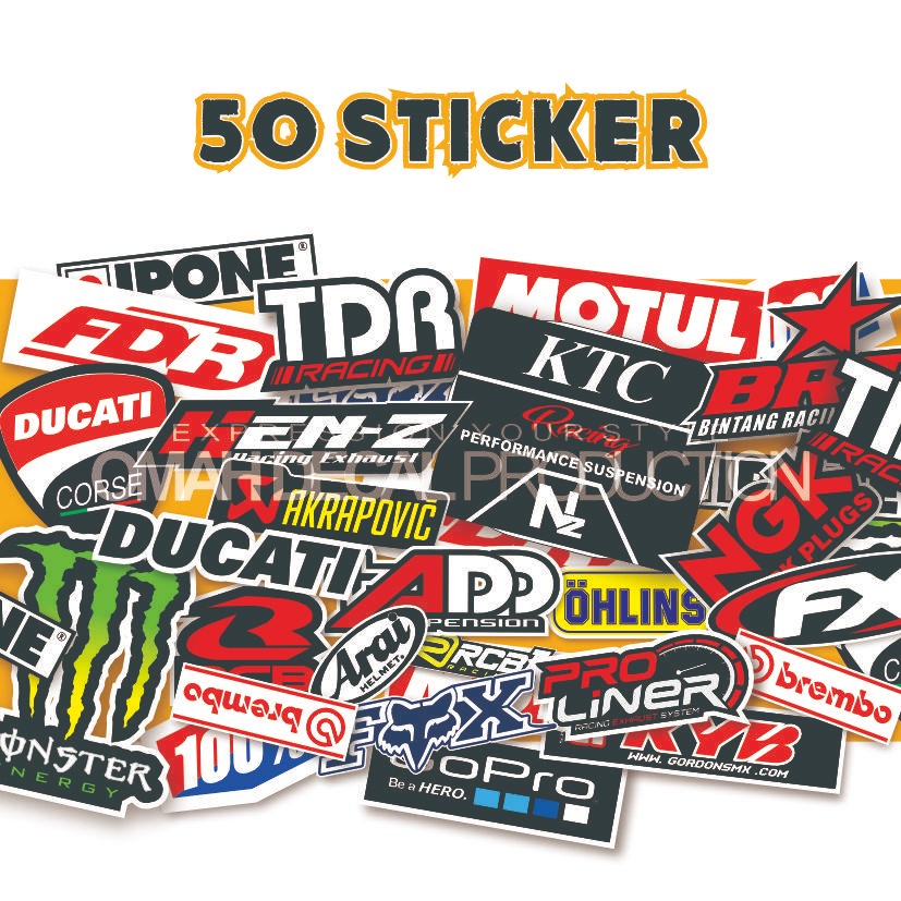 

Stiker Sponsor Pack racing Murah Isi 110 pcs - Stiker Aesthetic Tumblr Anti Air Untuk sticker Laptop
