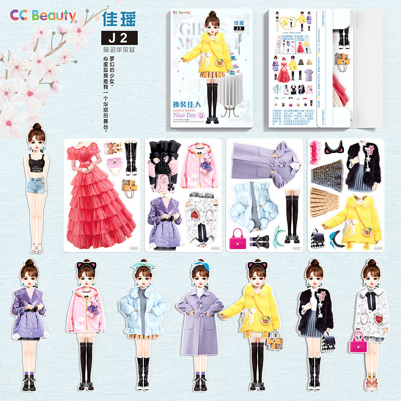Baby Magnetic Princess Dress Up Paper Doll Magnet Dress Up Games Pretend and Travel Playset Toy Magn
