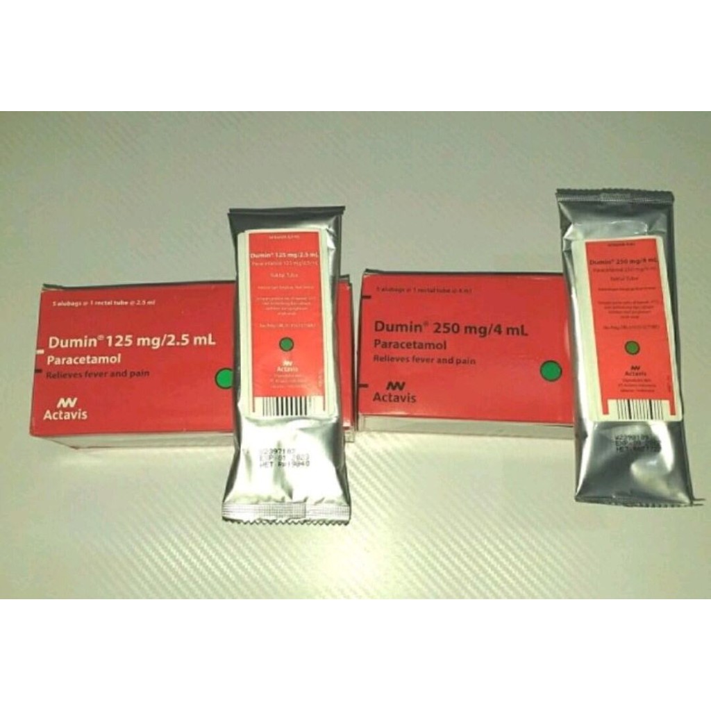 Dumin paracetamol supp per pcs rectal tube  250mg/4ml  demam bayi & anak khusus