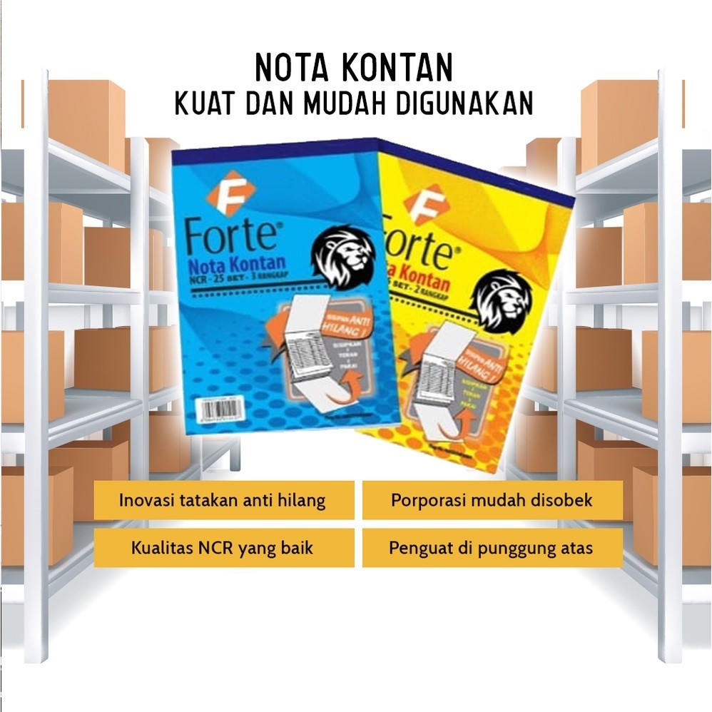 

Buku Nota Kontan Forte 1 ply Besar 50 Lembar