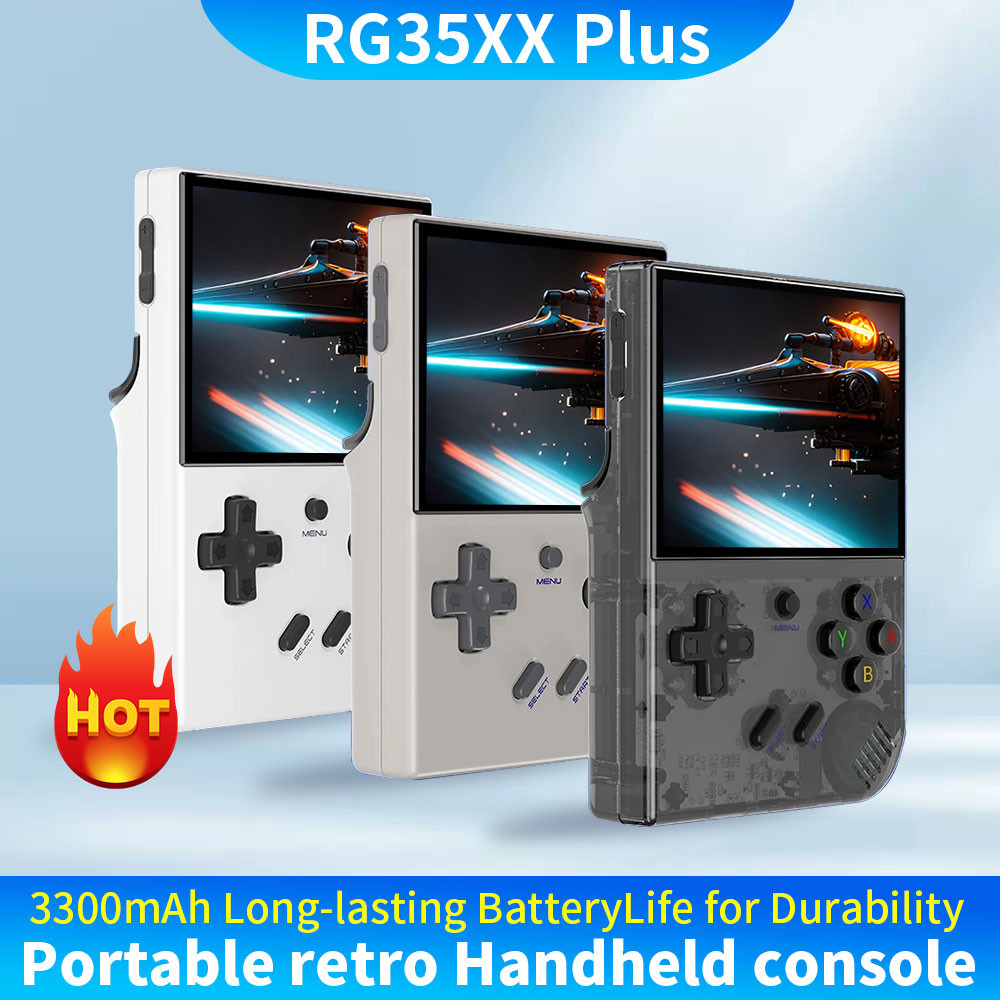 Ambernic-RG35XX Plus Portable Video Game Console 3.5 IPS Screen Linux 3300mAh battery, 10000+ games