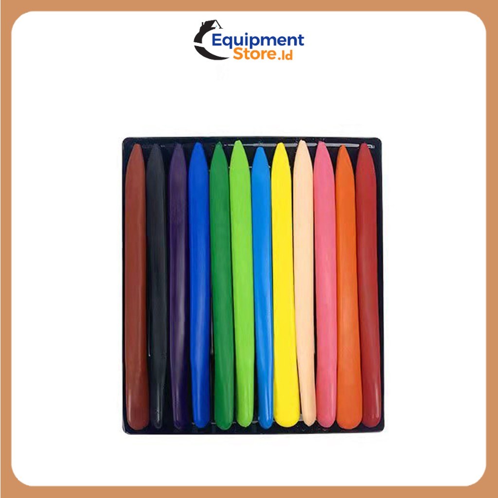 

Crayon Set Krayon Plastik 12/24 Warna Cerah Bentuk Segitiga Ergonomis Tidak Beracun