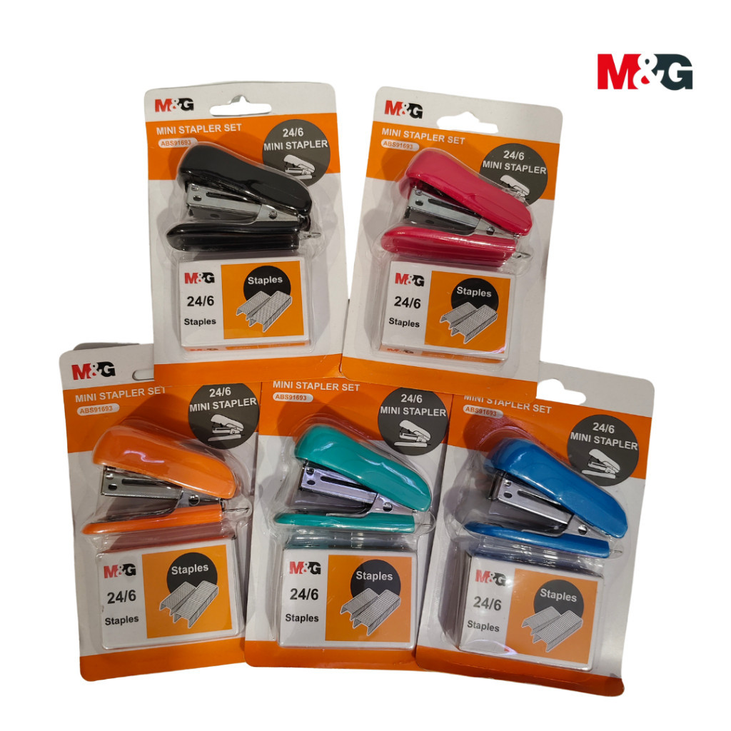 

Mini Stapler Set M&G Hekter Mini + Staples/Isi Hekter 5 Warna #ABS91693 SHABQ