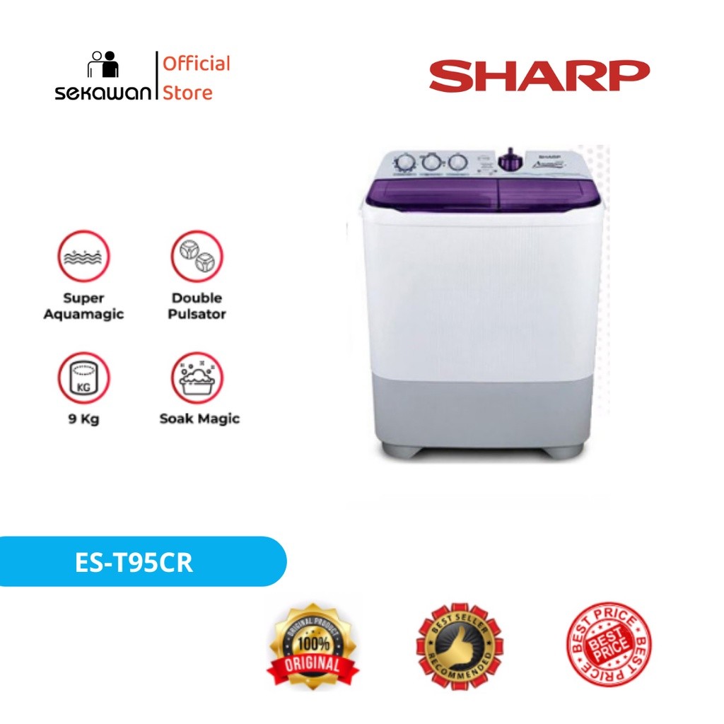 Mesin Cuci 2 tabung SHARP ES-T95CR
