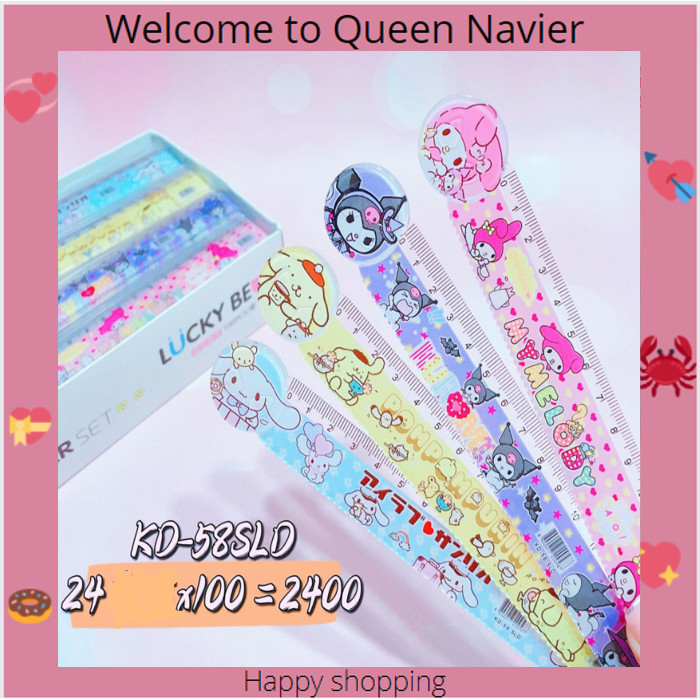 

QN - Penggaris Cute Head Sanrio Ruler kuromi capybata