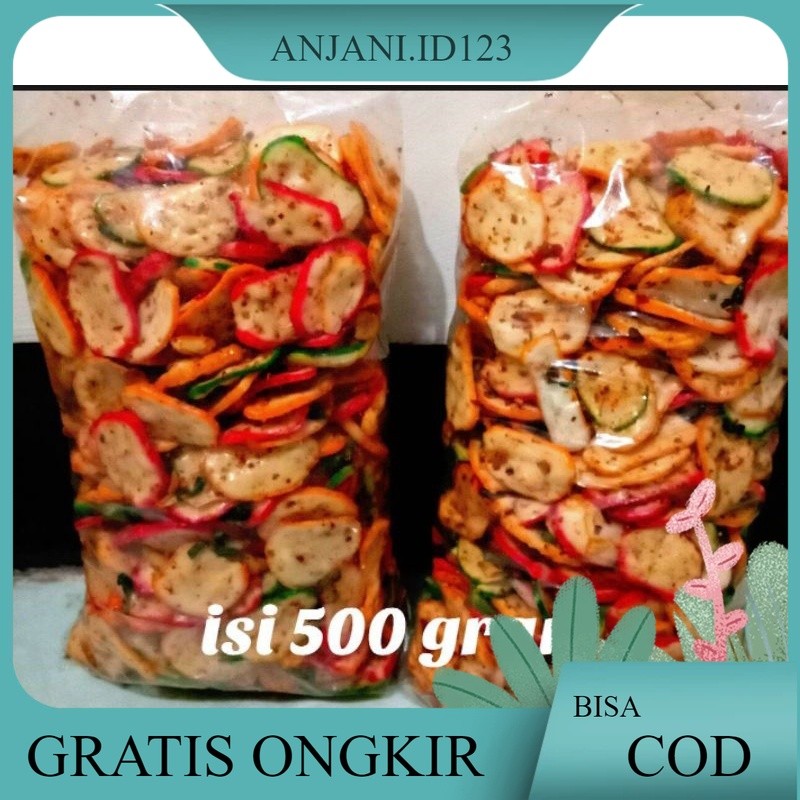 

seblak kering Seblak kemplang jablay kerupuk kemplang Extra pedas Daun Jeruk Netto 500 gram