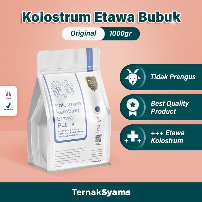 

AD Premium Susu Kambing Etawa Kolostrum Colostrum Ternak Syams 1KG