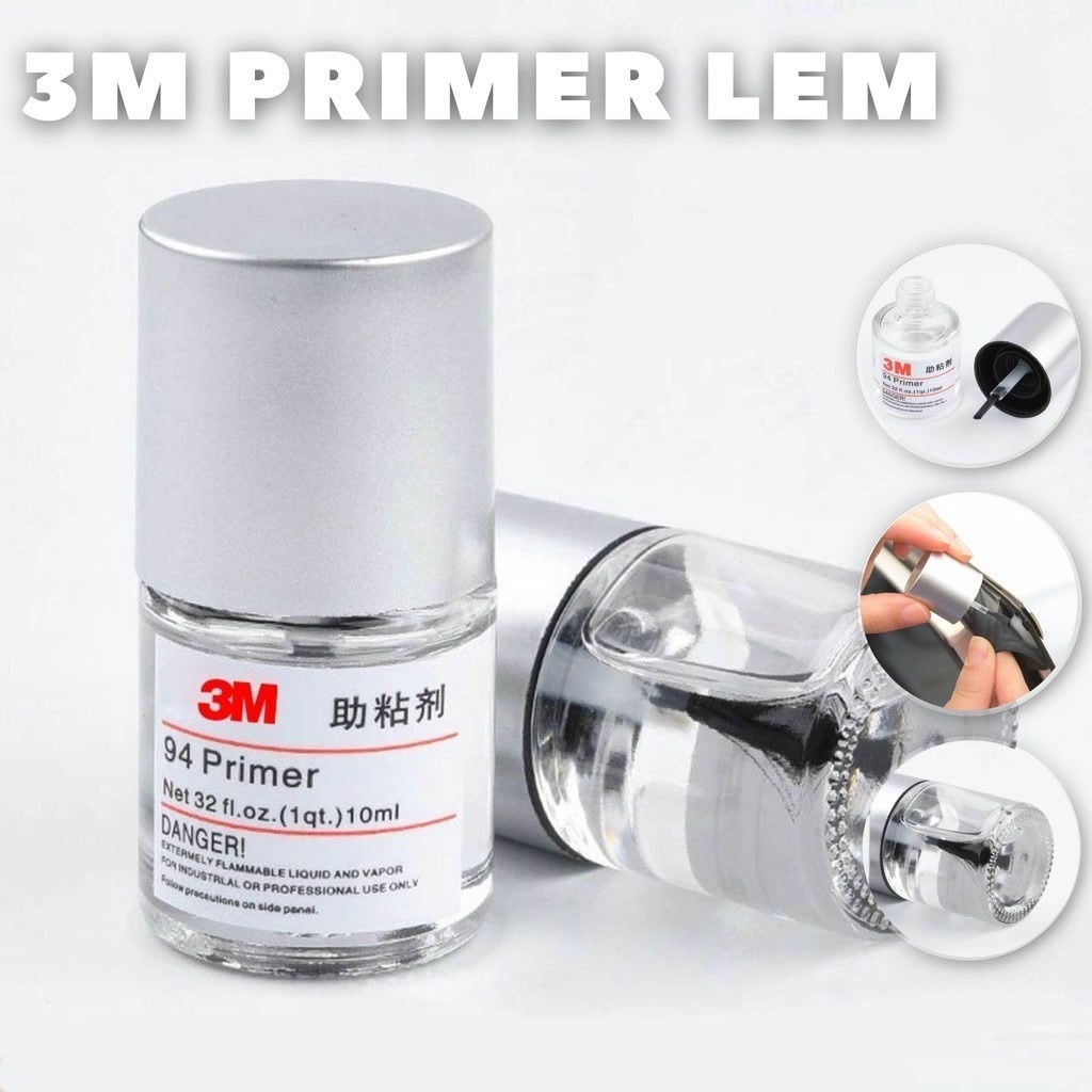 

3M Primer 94 Adhesive Epoxy Cairan Perekat Lem Penambah Daya Rekat Double Tape Doubletape Stiker Sticker Bening 10ml ml ORIGINAL ORI