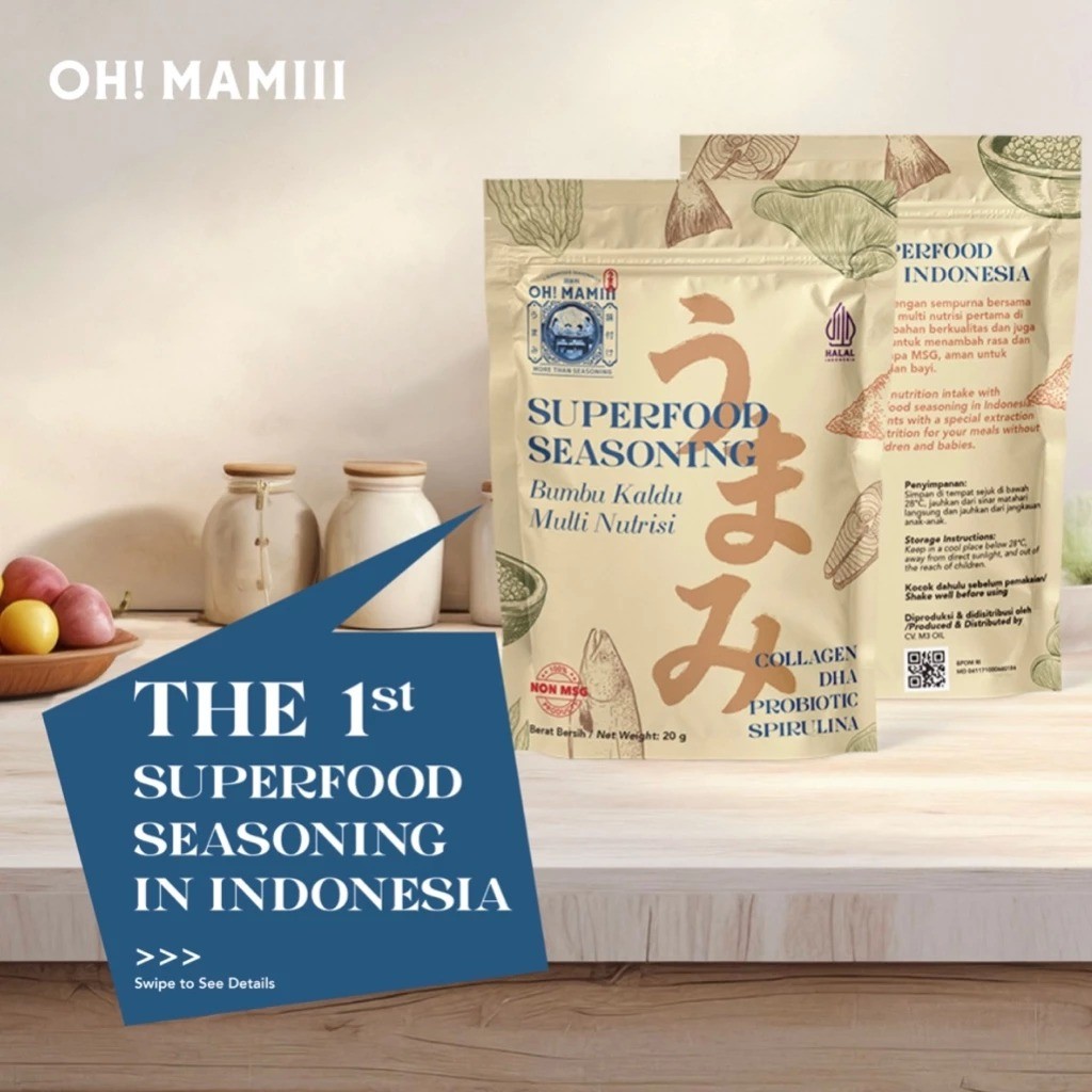 

SUPERFOOD SEASONING OH!MAMIII (bumbu kaldu) - Kaldu Bubuk Ohmami - Penyedap rasa non MSG - Bumbu MPASI