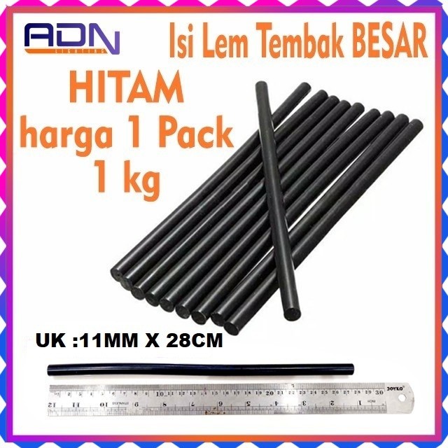 

1 kg Isi Refill Lem Tembak Bakar Glue Gun Stick HITAM Besar 28cm 11mm