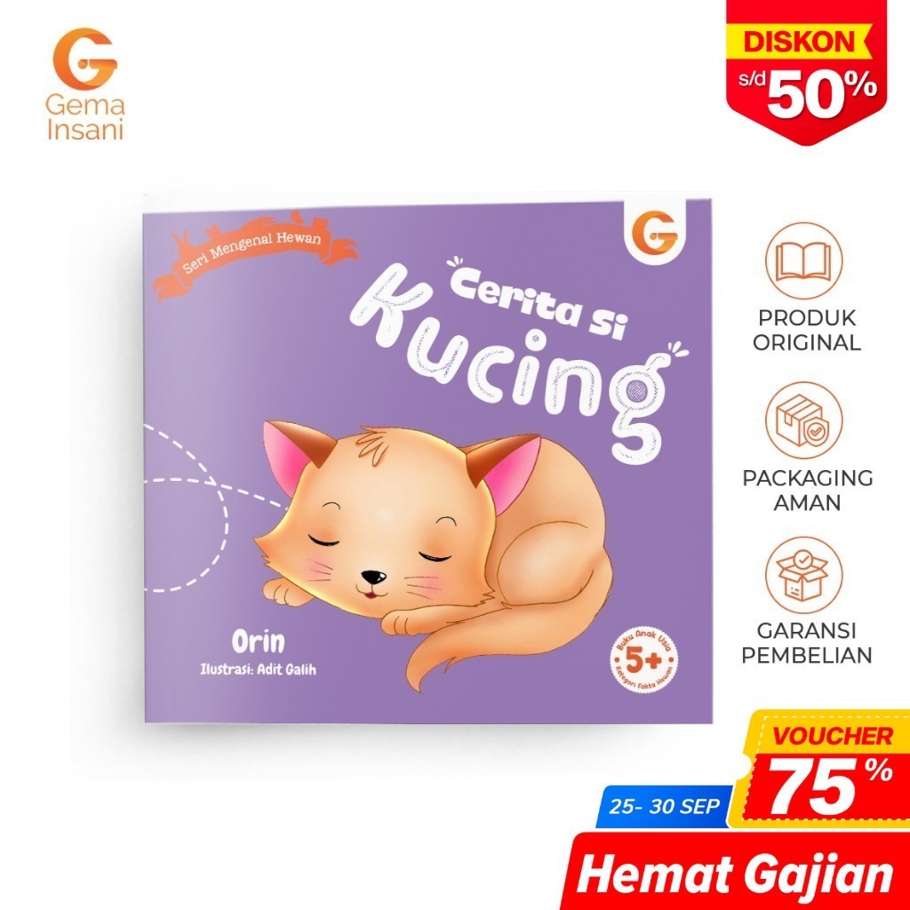 

Gema Insani Buku Anak Cerita Si Kucing The Story Of Cat Belajar Fakta Hewan