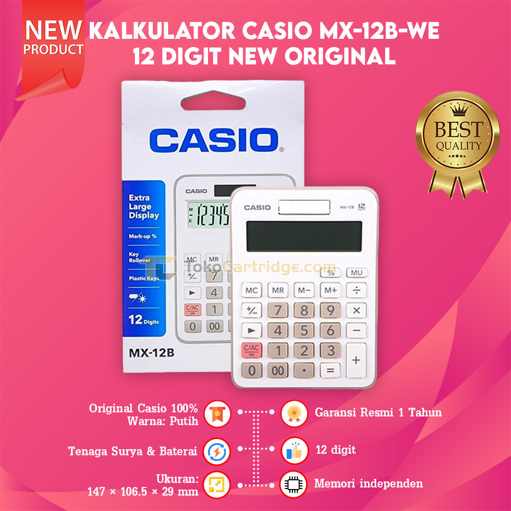 

Kalkulator Casio MX 12B Calculator Desktop 12 Digit New Original