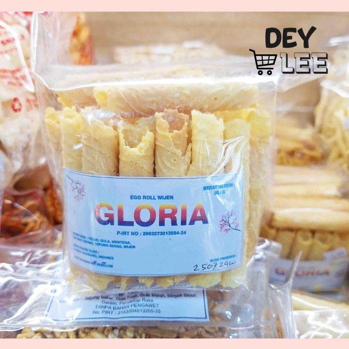 

Egg Roll Wijen GLORIA 200g Cemilan Snack Oleh-Oleh Bandung