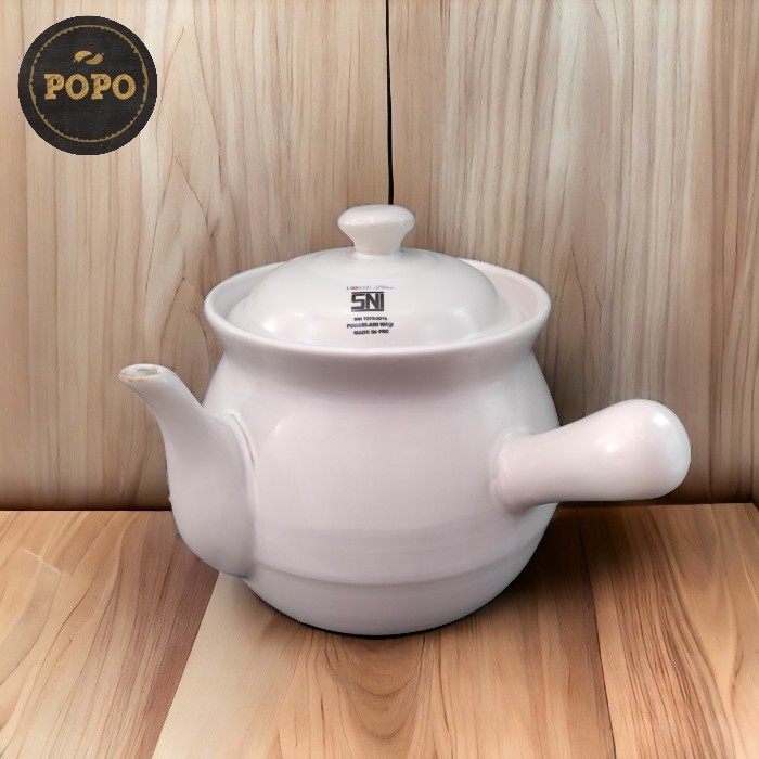

Sapo Teko Tanah Godok Obat Ramuan Herbal alami Panci Keramik - Putih
