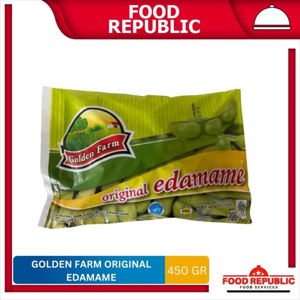 

LE Golden Farm Edamame / Kacang Kedelai 450 gr Frozen Halal Praktis Sehat