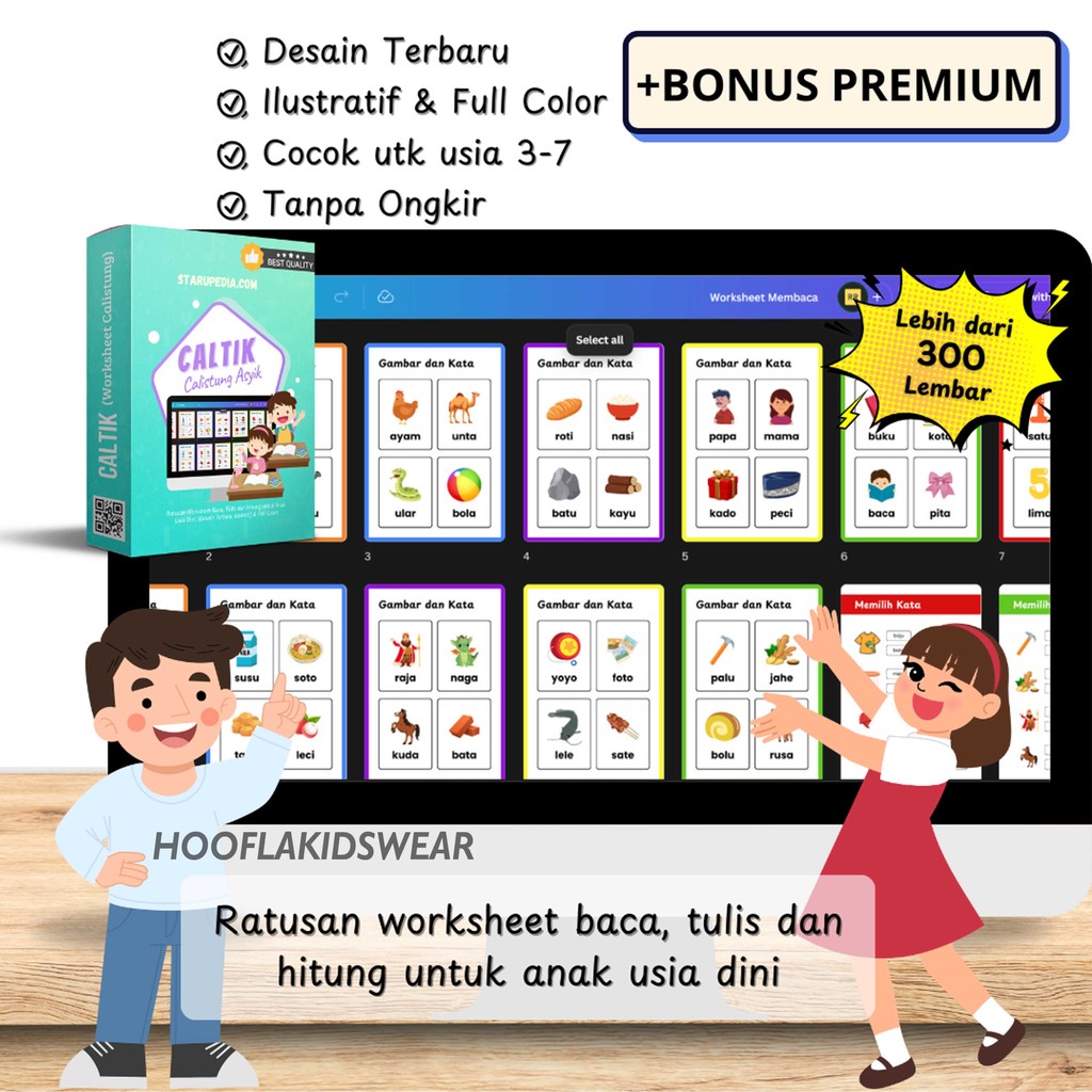 

WORKSHEET CALISTUNG MEMBACA MENULIS BERHITUNG PAUD TK USIA 3 - 7 TAHUN / Buku Lembar Aktivitas Anak Worksheet Calistung