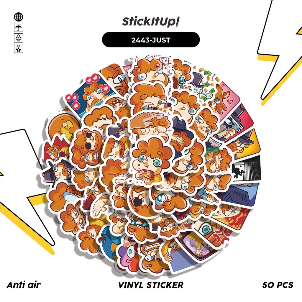 

COD✨ 50 Pcs Stiker FUNNY CHARACTER JUST SLAVIK STICKER PACK 01 Lucu Anti Air Untuk Dekorasi Notebook Sepeda Skateboard Handphone DIY
