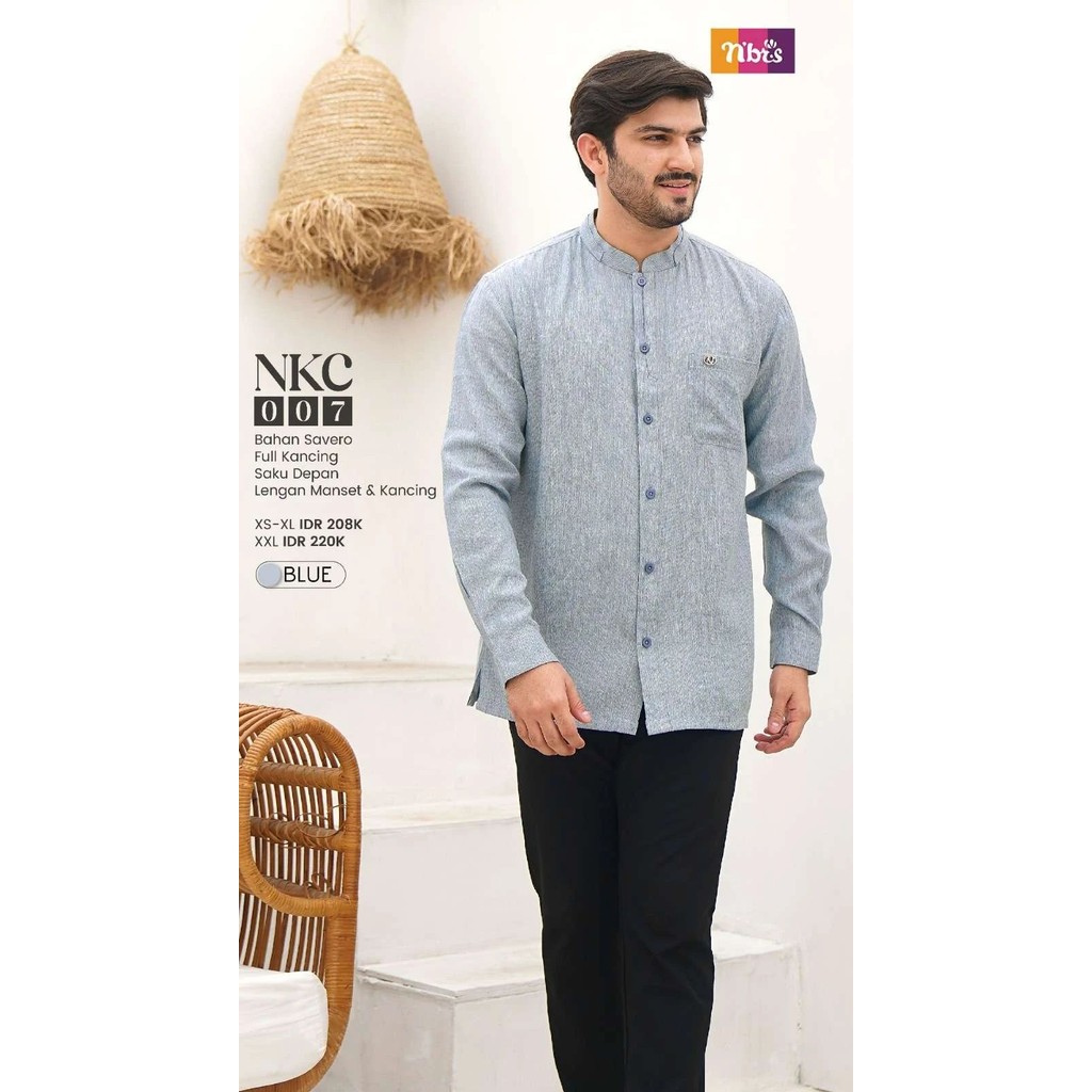 Original- Nkc 007 Baju Kemeja Koko Design Casual Untuk Pria Dewasa by Nibras