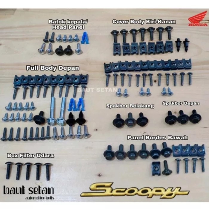 Baut full body scoopy fi/baut lengkap set body scoopy fi
