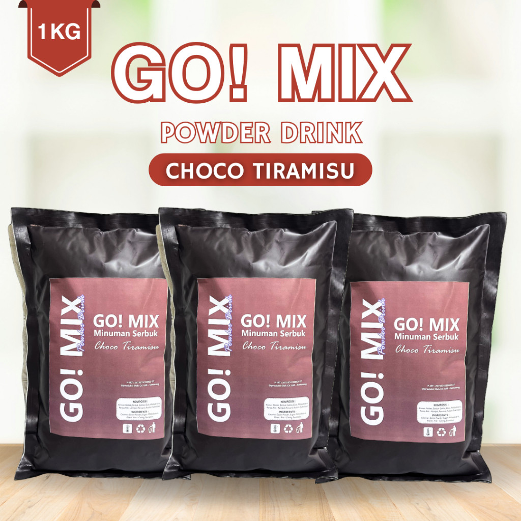 

GoMix Bubuk Choco Tiramisu 1Kg Bubuk Serbuk Minuman Powder Drink | rajaminumanbubuk