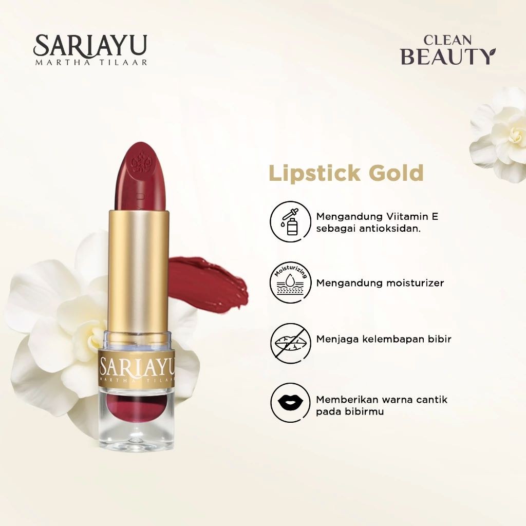 Sariayu Lipstick Moisturizer Gold