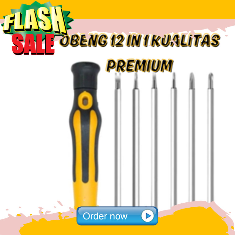 obeng 12 in 1 plus minus bolak balik multifungsi obeng mini set obeng kecil min minus plus kecil