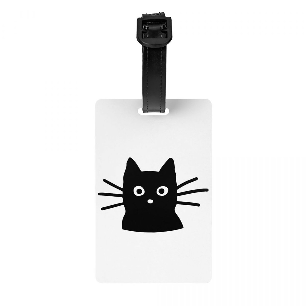 

Cute Black Cat Luggage Tags for Suitcases Funny Baggage Tags Privacy Cover Name ID Card