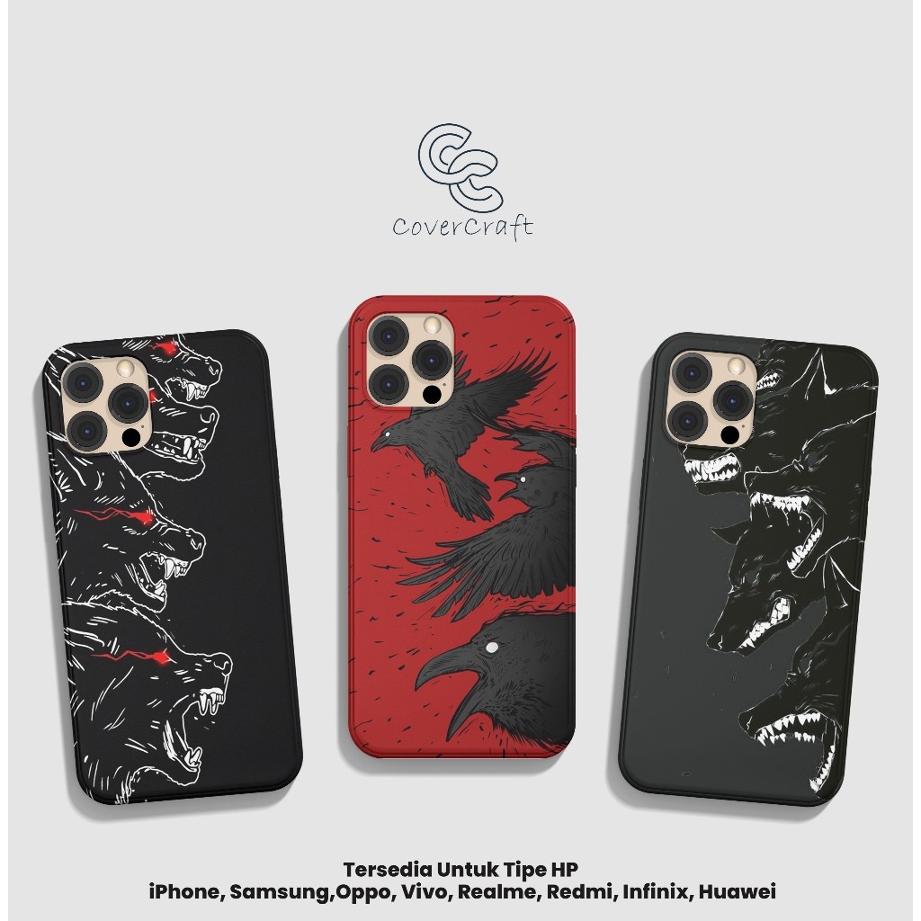 Covercraft Dark Animal painting Soft Case / Case ALL TYPE - (Bisa semua tipe hp)