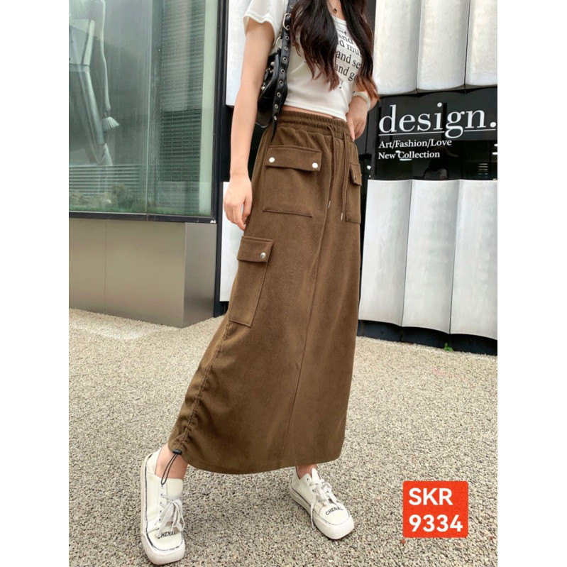 rok kodorai cargo import 9334 bawah ada tali serut / rok kargo corduray import bawah serut / rok cod