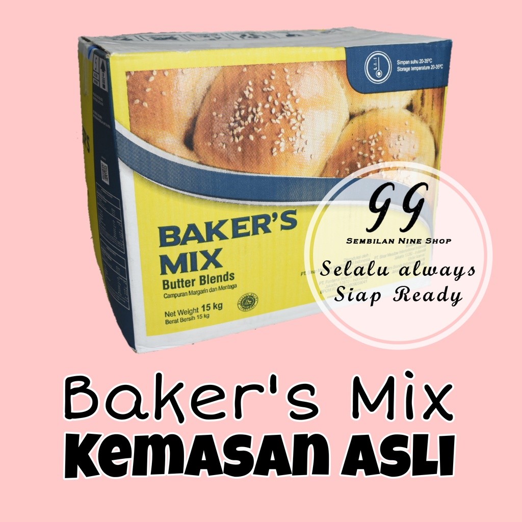 

BAKERS MIX Anchor 15 KG Dus Asli Mentega Margarine Baker Baker's Miks Butter Blend Margarin