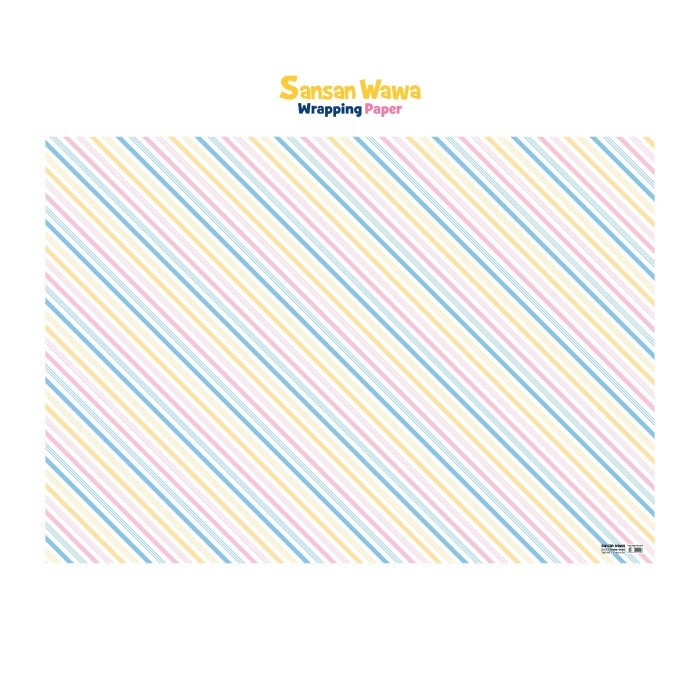 

Kertas Kado Sansan Wawa Uk Jumbo 70 x 100 cm - motif garis isi 5 pcs - 503