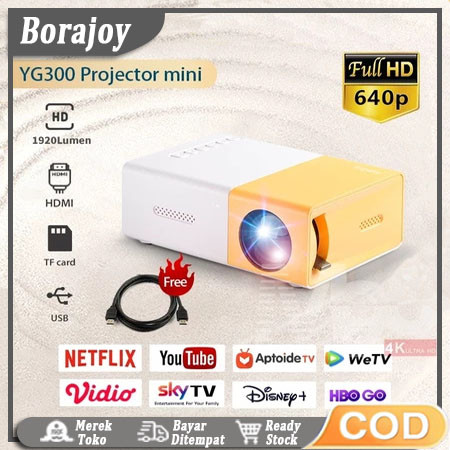 Proyektor mini YG300 Portable Led mini Proyektor hp mini Home Theater Proyektor