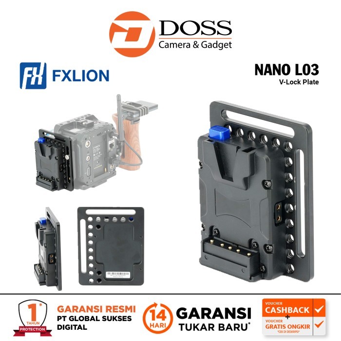 FXLion Nano L03 V-Lock V-Mount Plate for Camera cage