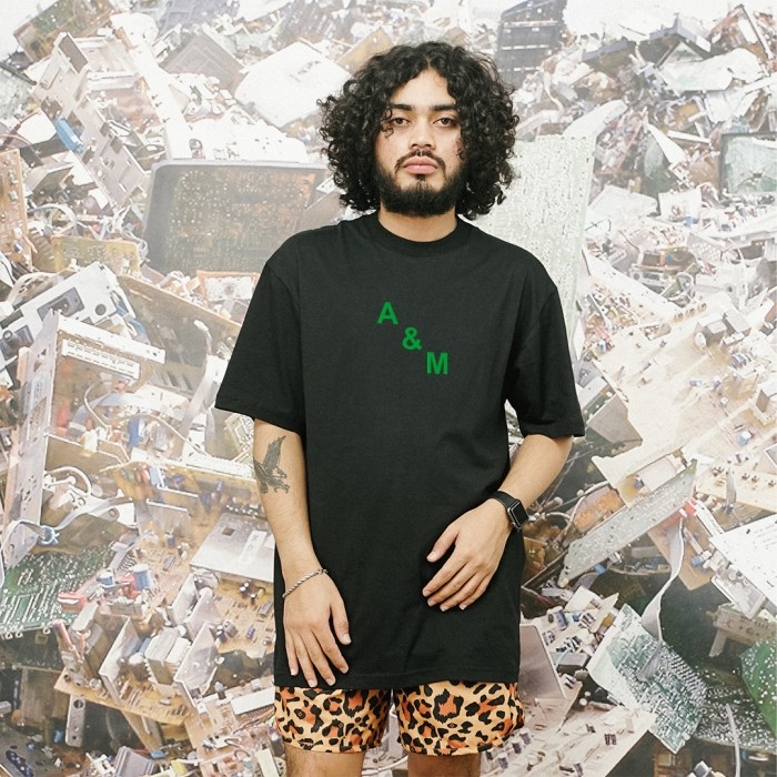 [COD] UNKL347 T-Shirt Hitam Bahan Combed Motif ANDD Kaos Pria Original