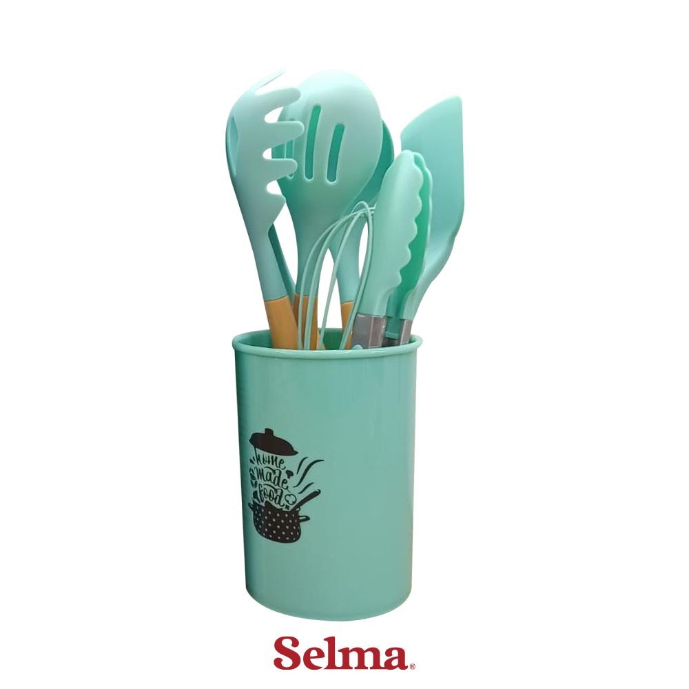 Selma Set 8 Pcs Kiara Peralatan Masak - Hijau Set Alat Masak Utensil Set Alat Dapur Peralatan Masak 
