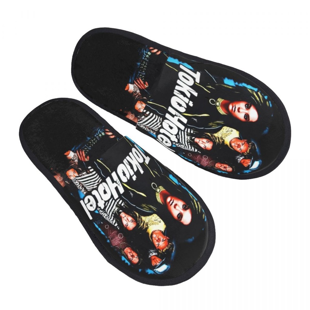 

Tokio Hotel German Rock Band Comfy Scuff Memory Foam Slippers Women Pop Rock Bedroom House Shoes
