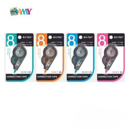 

(1BIJI)V-TEC CORRECTION TAPE TYPE CT 904 AMY STASIONARY