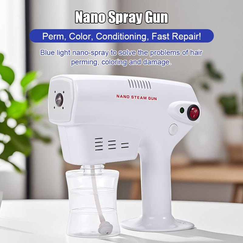 (COD) Hair Care Perawatan Rambut Nano Spray Steam Gun Nano Spray Machine Portable Blue Light Nano Mi