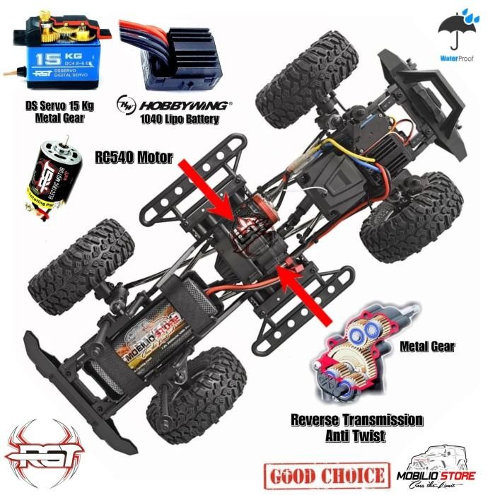 RGT EX 86100 V2 1:10 Scale Rock Crawler Cruiser 4WD Offroad RTR RC Car - Red