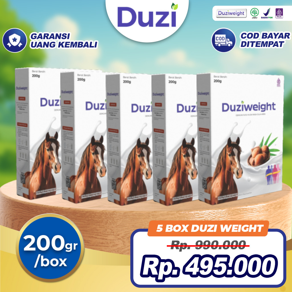 

Duzi Weight - Susu Kuda Penambah Berat Badan Duziweight Paket 5 Box