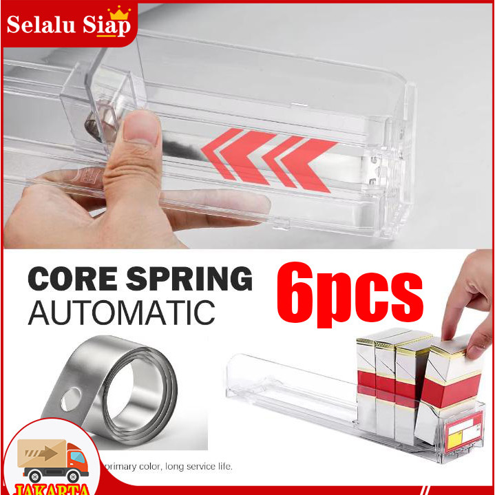ID 6 PCS CIGARETTE PUSHER RAK DISPLAY ROKOK OTOMATIS ACRYLIC BENING