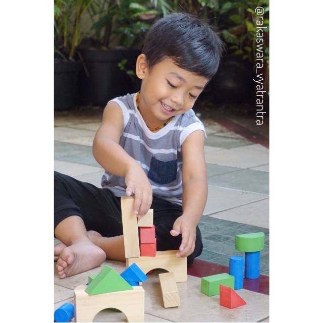 JAMIN MURAH Nafisah edutoys Mainan edukasi edukatif BALOK PINUS 26 kayu murah(BISA LANGSUNG ORDER)