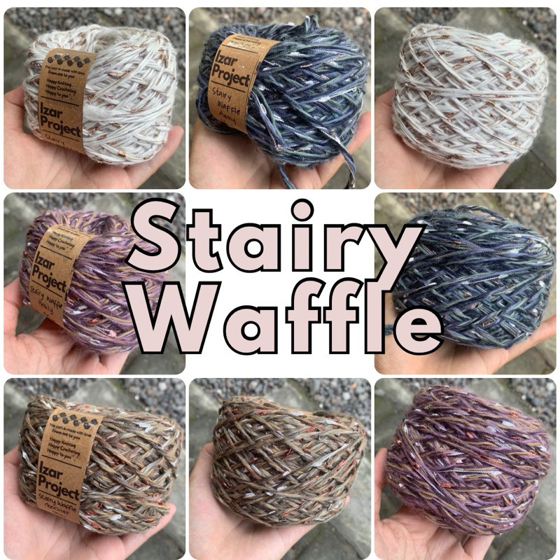 Benang Stairy Waffle | Stairy Waffle Yarn Fancy Yarn| Benang Fancy Benang Fancy Kombinasi