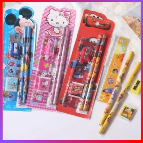 

XIMAX - STATIONERY MINI SET ALAT TULIS SEKOLAH KARAKTER 5IN1 / ALAT SET TULIS ANAK KARAKTER LUCU OneHelice - langsung kirim