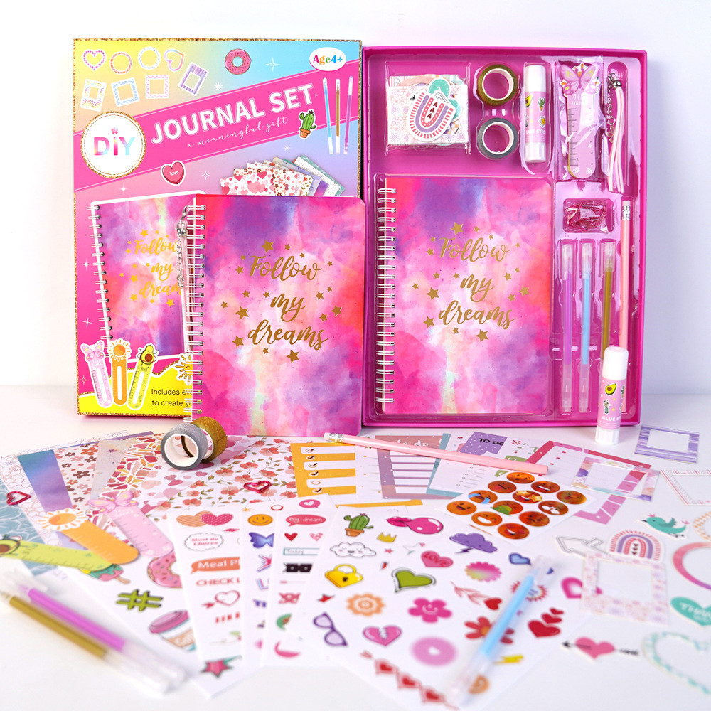 

Kit Jurnal DIY untuk Anak Perempuan, Set Mainan Jurnal untuk Anak Remaja, Set Perlengkapan Buku Harian Scrapbook Kerajinan Seni, Barang Kerajinan Seni Lucu Untuk Gadis Remaja, Hadiah Mainan Ideal Untuk Anak Perempuan