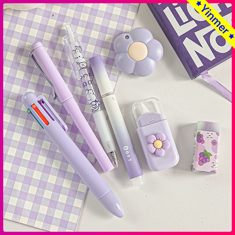 

COD✨Set Alat Tulis Alat Tulis Kreatif Lucu Set Alat Tulis Belajar Siswa 7-piece Set-Yinmer