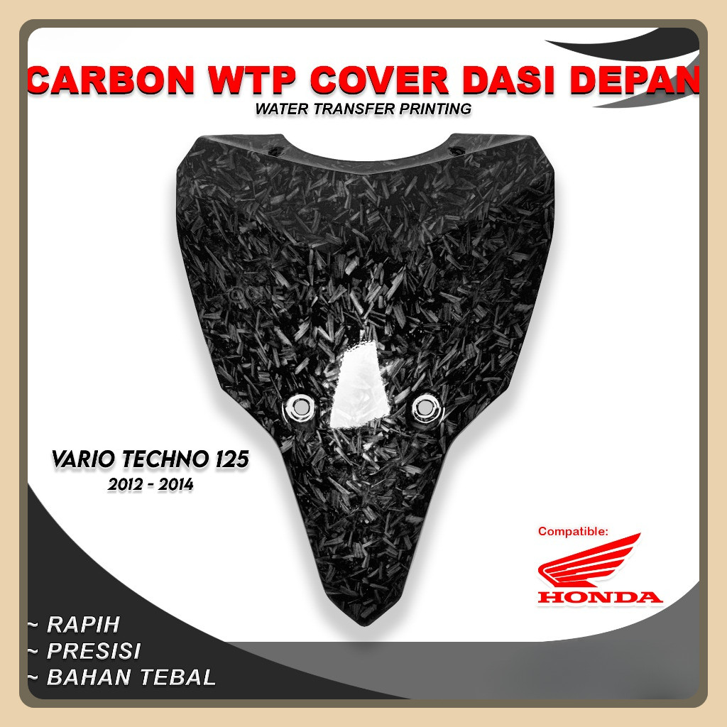 DASI PANEL DEPAN CARBON FORGED VARIO BOHLAM OLD / DASI DUDUKAN PLAT VARIO TECHNO 125 CARBON FORGED 2