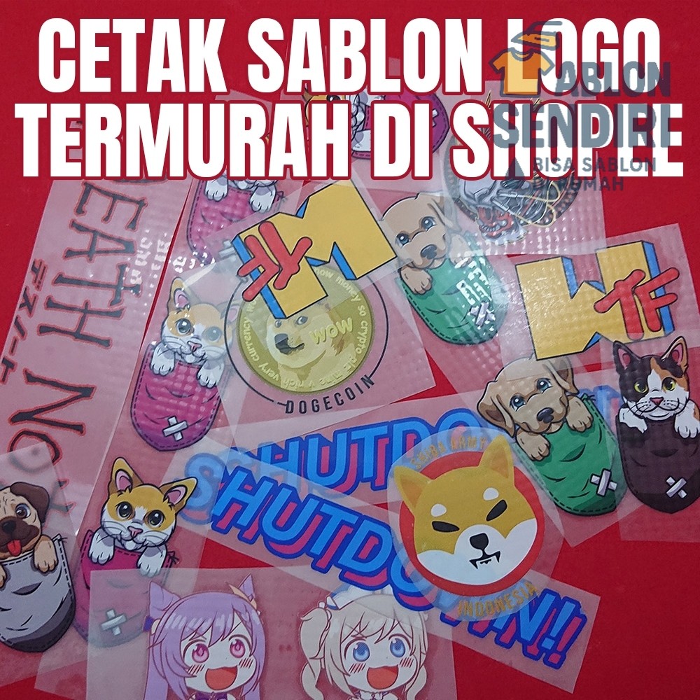Sablon Logo Satuan / Sablon Gambar Custom Satuan / Sablon DTF / Sablon Custom Logo Bola / Sablon Log