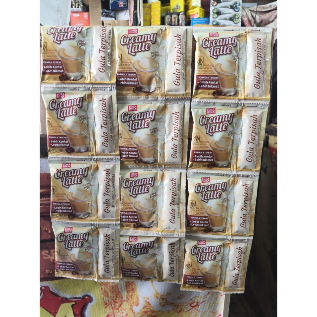 

Kopi Torabika Creamy Latte 25gr 1 Renteng isi 10'S