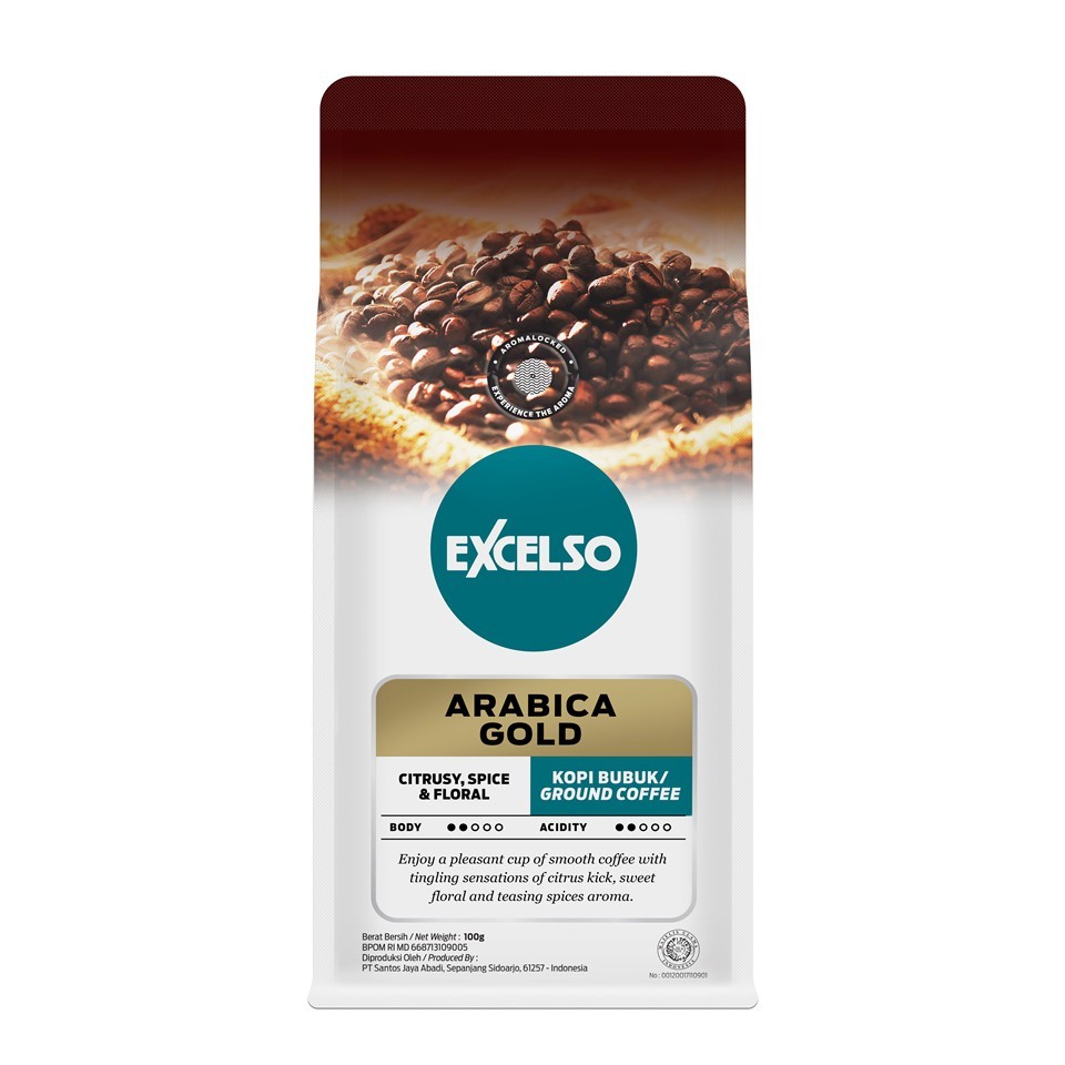 

JAMIN MURAH !!!EXCELSO Arabica Gold - Bubuk Kopi 100 gr(BISA LANGSUNG ORDER)